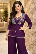 Indowestern 3-Piece Jacket Pattern Dress