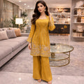 Indowestern Yellow Dress
