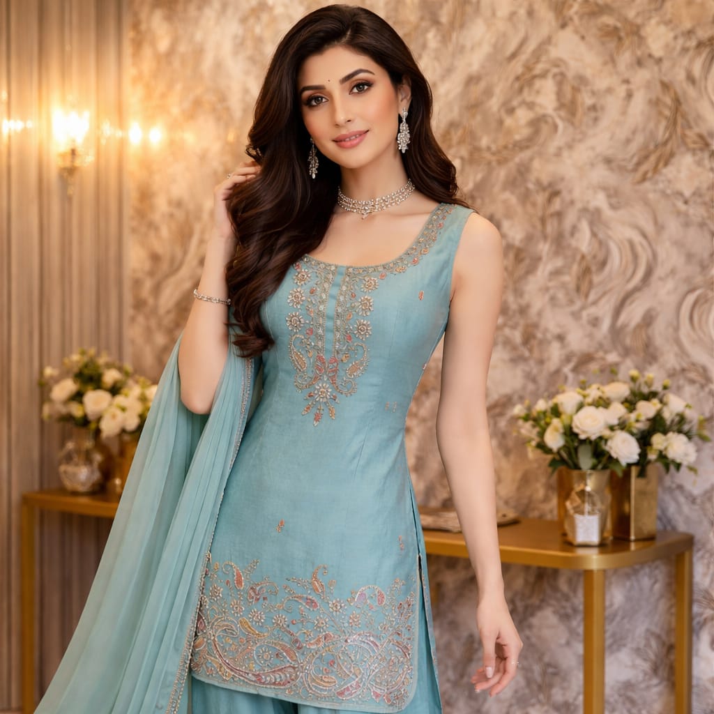 Indowestern Sea Green