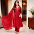 3 piece cotton suit set  with hand work