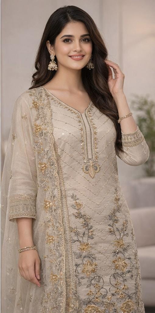 Kurta Pant & Dupatta Set