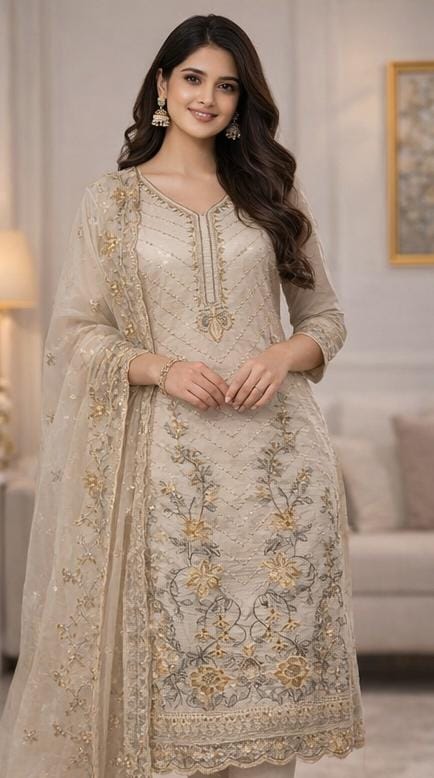 Kurta Pant & Dupatta Set