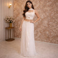 Indowestern White Color Dress